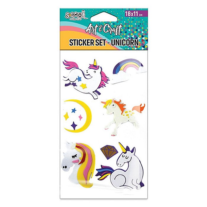 Accesorii craft stickere 3d unicorni s-cool sc2606 [1]