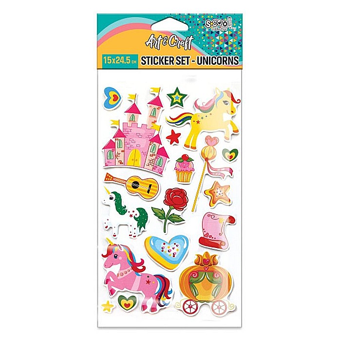 Accesorii craft stickere 3d unicorni s-cool sc2613 [1]