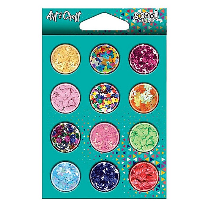 Accesorii craft confetti mix 12x1.50gr s-cool sc2601 [1]