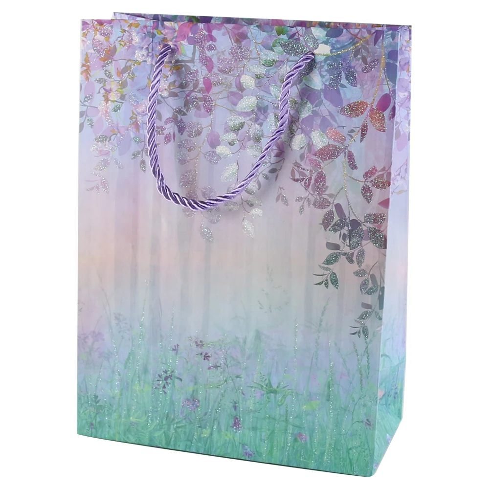 Punga cadou 26x32 cm Flori cu sclipici [1]
