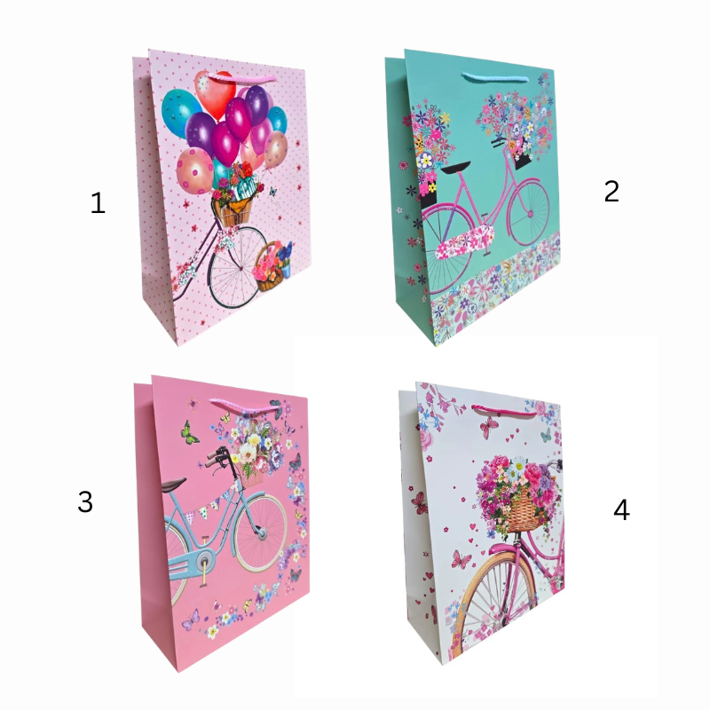 Pungi cadou Karmiseé 32x26x10cm model bicicleta [2]