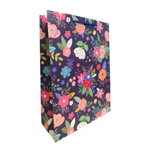 Punga cadou cu model floral carton gros 32 x 26 x 12 cm modele diferite [7]