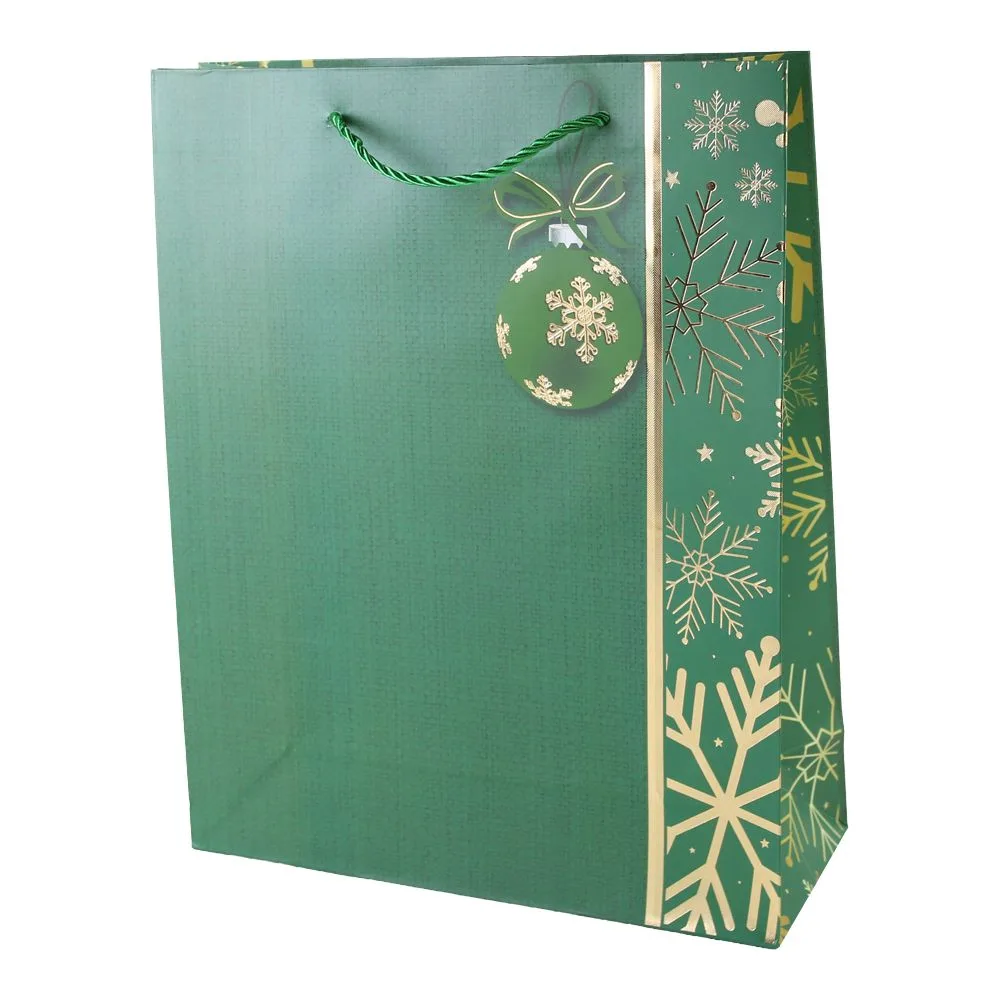 Punga cadou de Craciun 26 x 32 cm glob si fulgi de nea modele diverse [6]