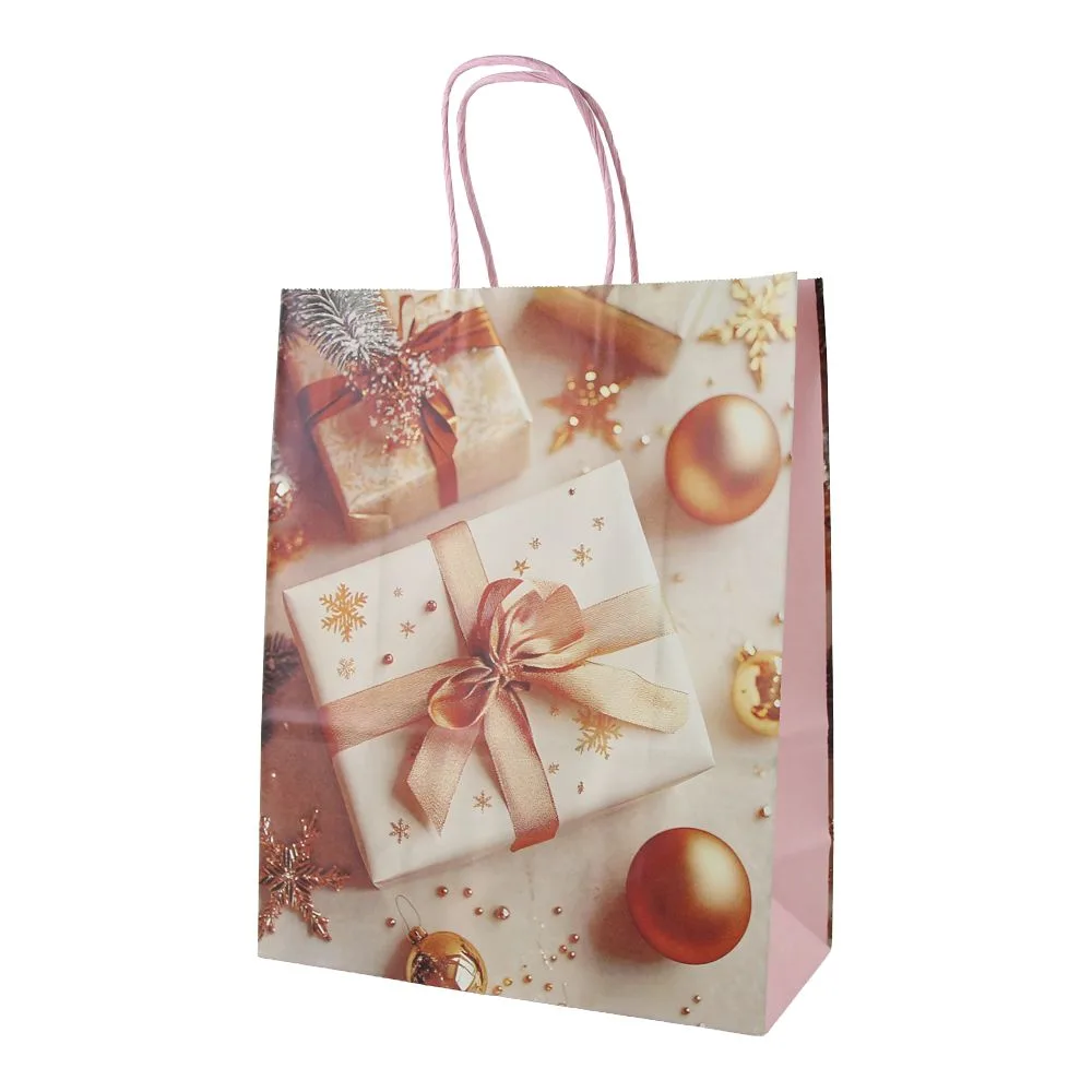 Punga cadou de Craciun din hartie 26 x 12 x 33 cm cu cadouri [5]