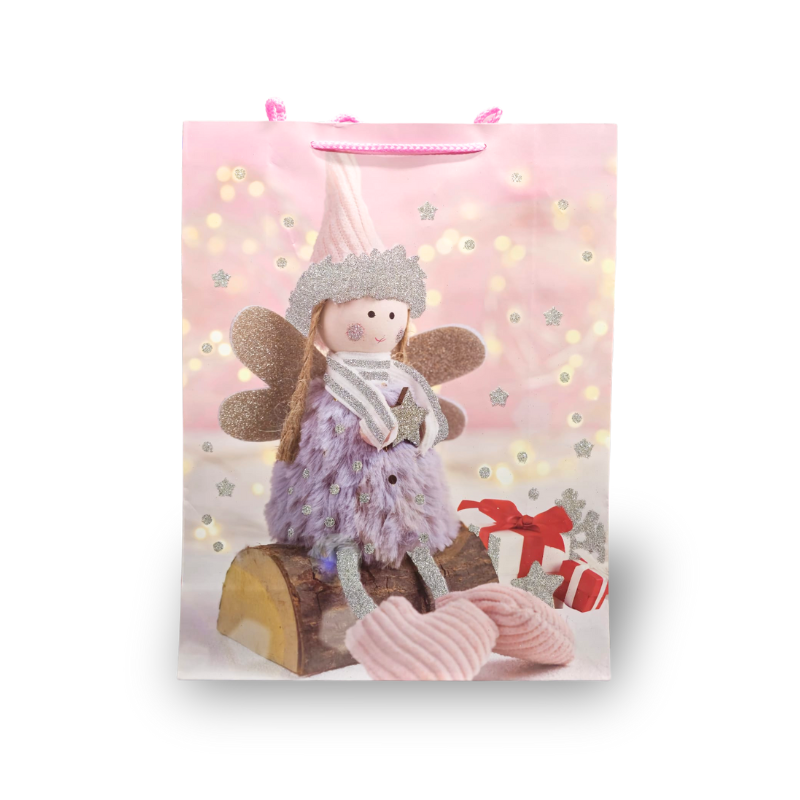 Punga cadou cu motive de Craciun 31x40x12 cm [3]