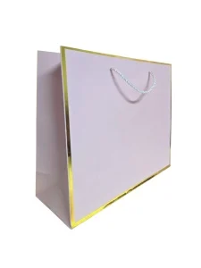 Punga cadou din carton gros cu margine aurie 38 x 32 x 12 cm [2]