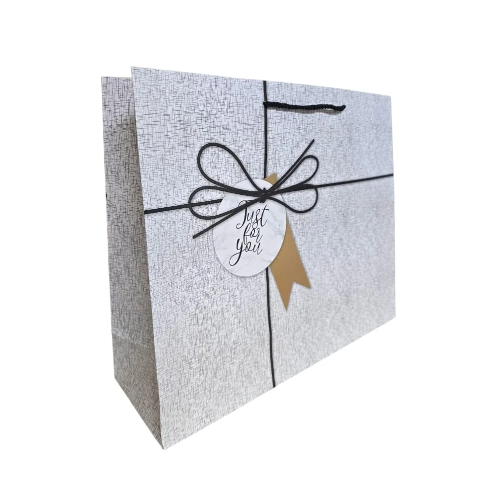 Punga cadou cu eticheta Just for You 38x32x12cm diverse culori [3]