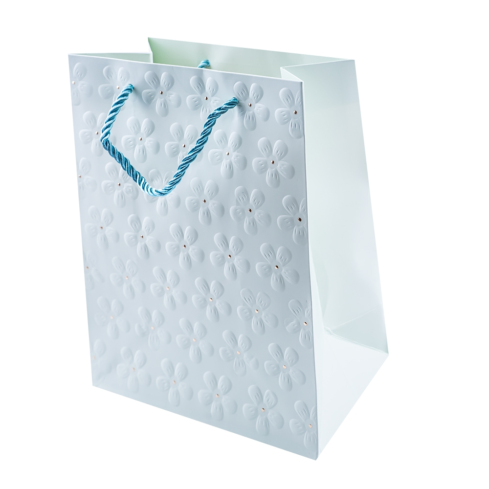 Punga cadou unicolora flori premium 26x32x12 cm [4]