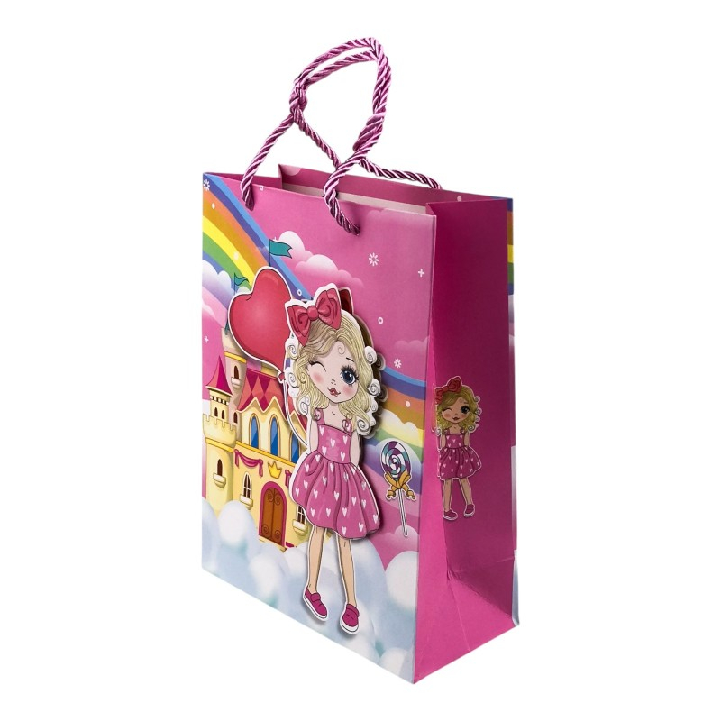 Punga cadou cu printese si castele 3D 32x41 cm [8]
