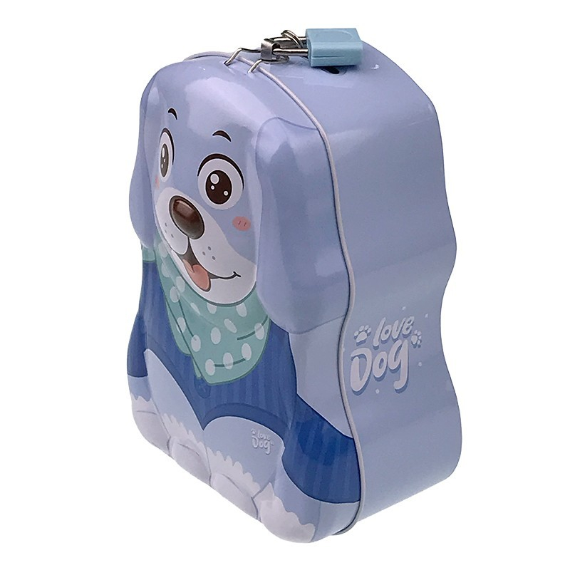Pusculita cu lacat din metal model catel 12x17 cm [5]