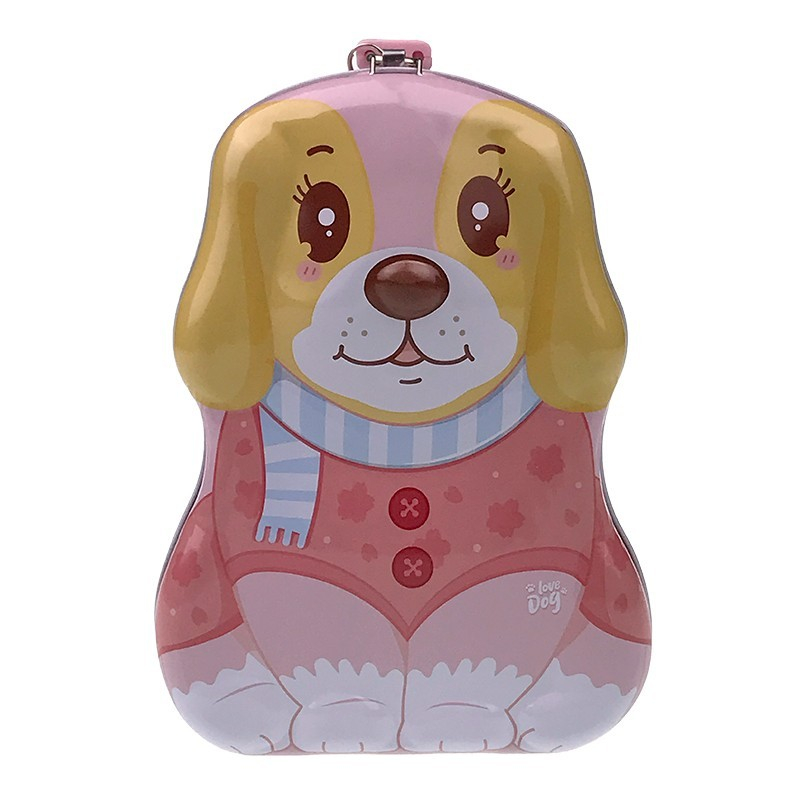 Pusculita cu lacat din metal model catel 12x17 cm [1]