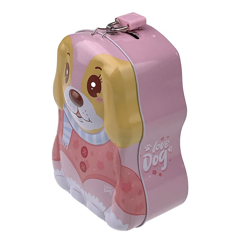 Pusculita cu lacat din metal model catel 12x17 cm [3]