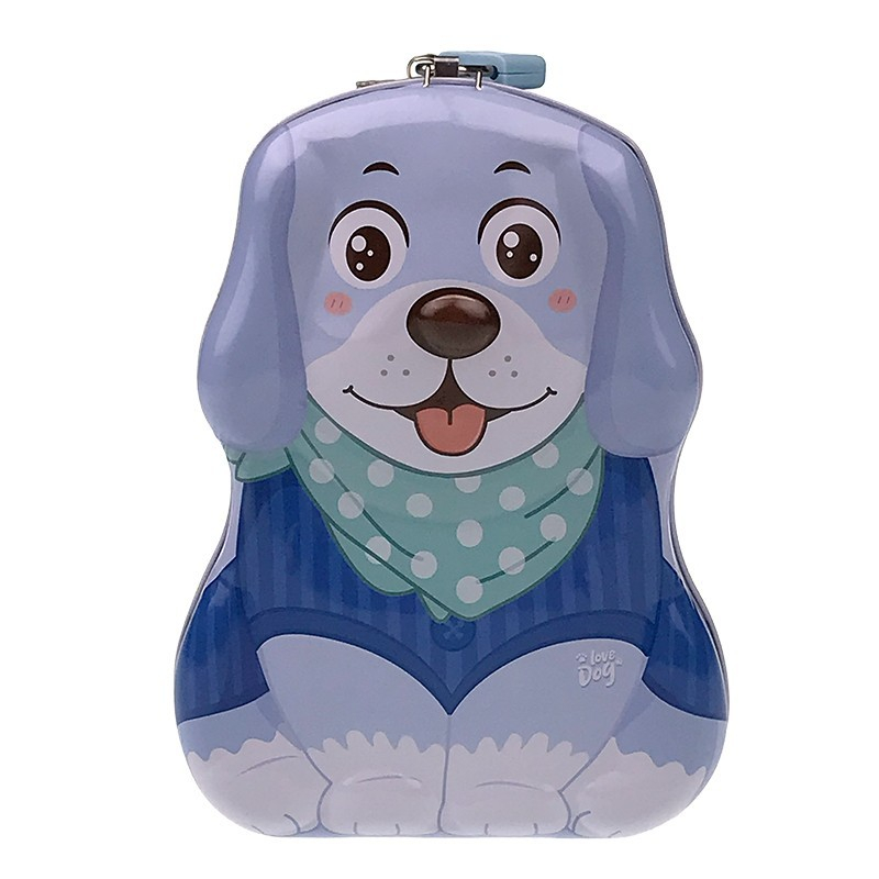 Pusculita cu lacat din metal model catel 12x17 cm [4]