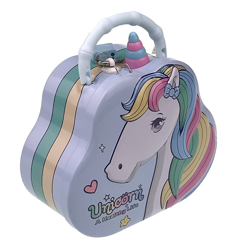 Pusculita cu lacat Unicorn 15x16 cm culori diferite [5]