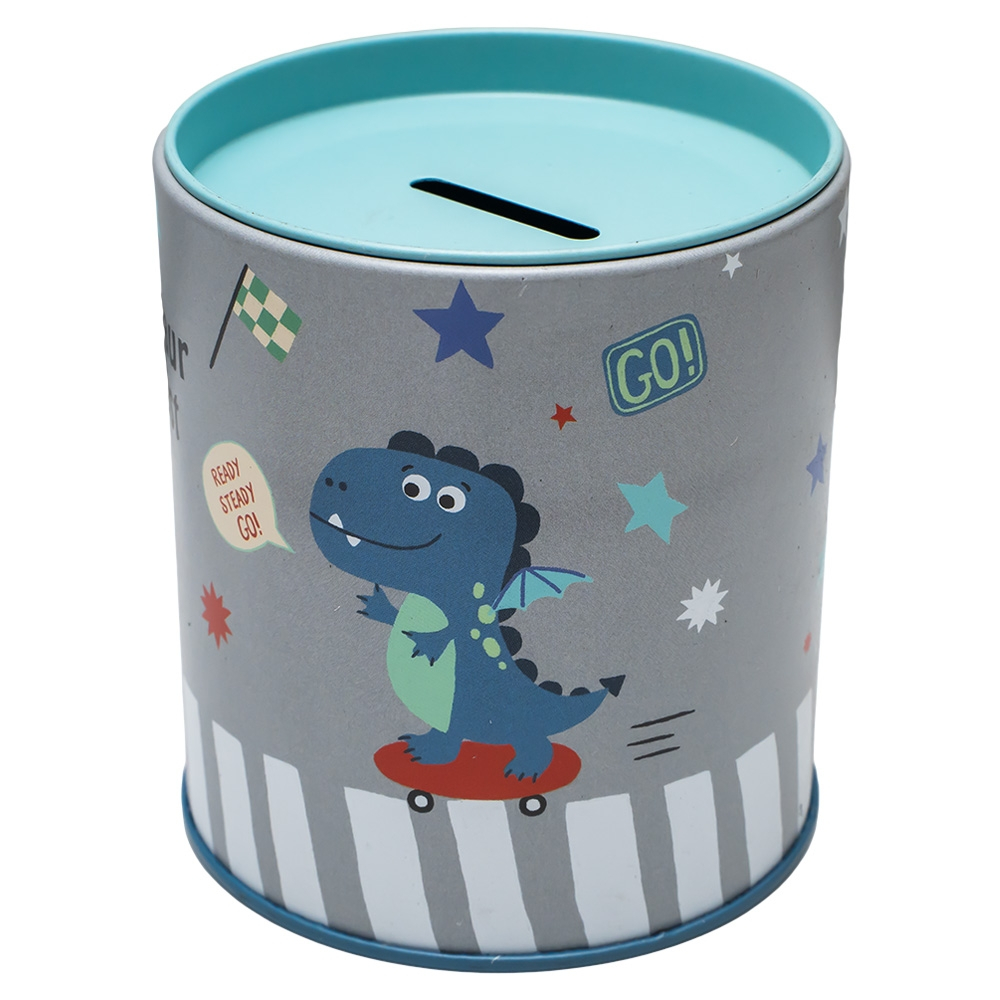 Pusculita din metal rotunda 9x10 cm Dinozaur [3]