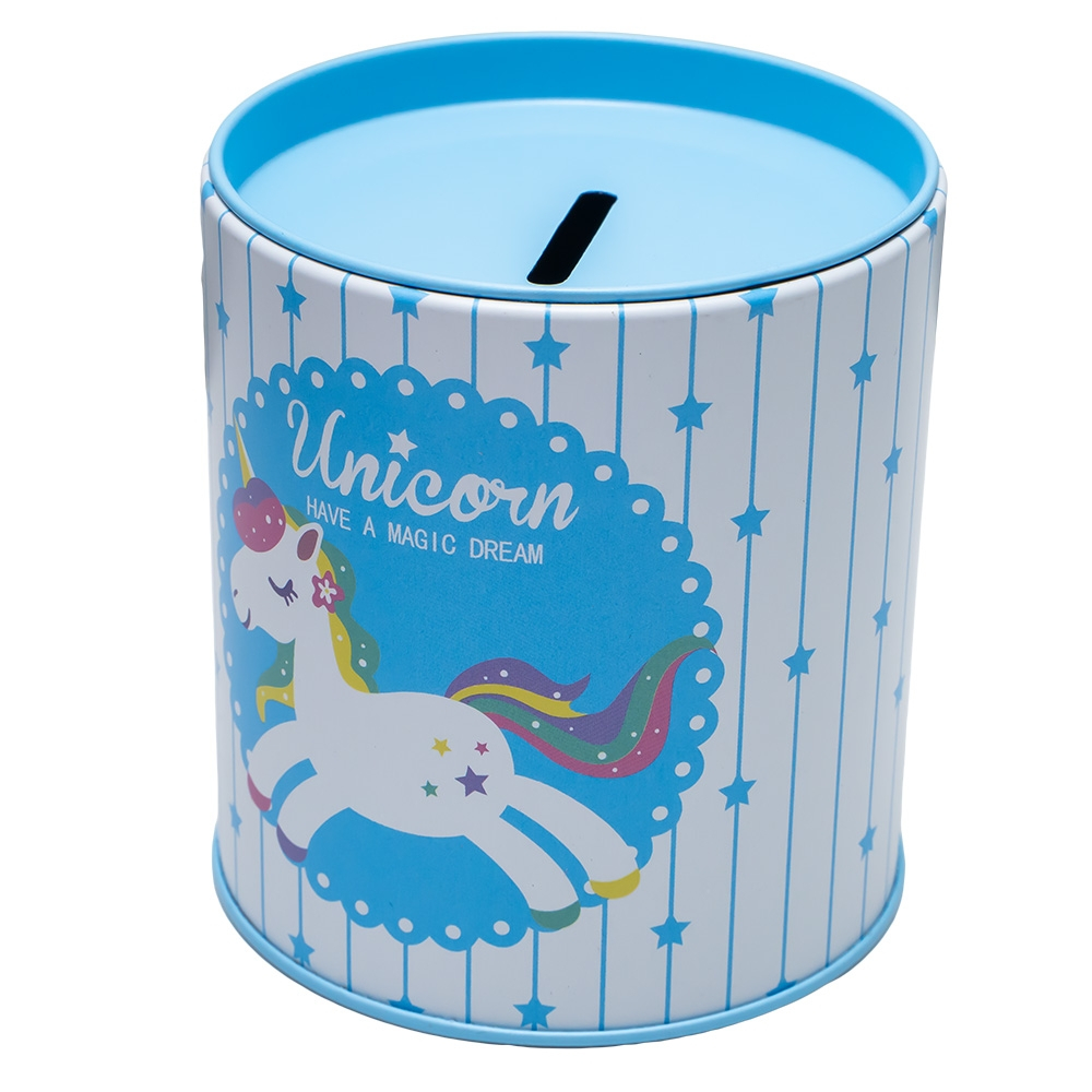 Pusculita din metal rotunda 9x10 cm Unicorn [2]