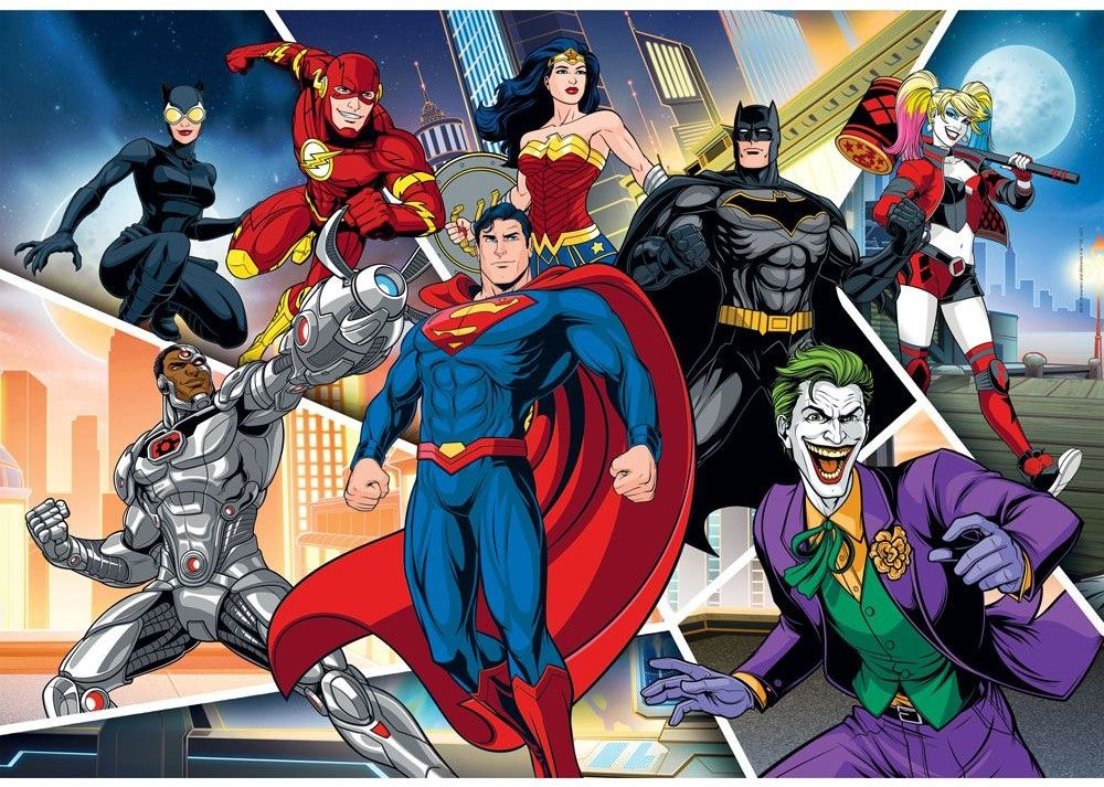 Puzzle 104 piese Clementoni DC Heroes 48.5 x 33.5 cm [2]
