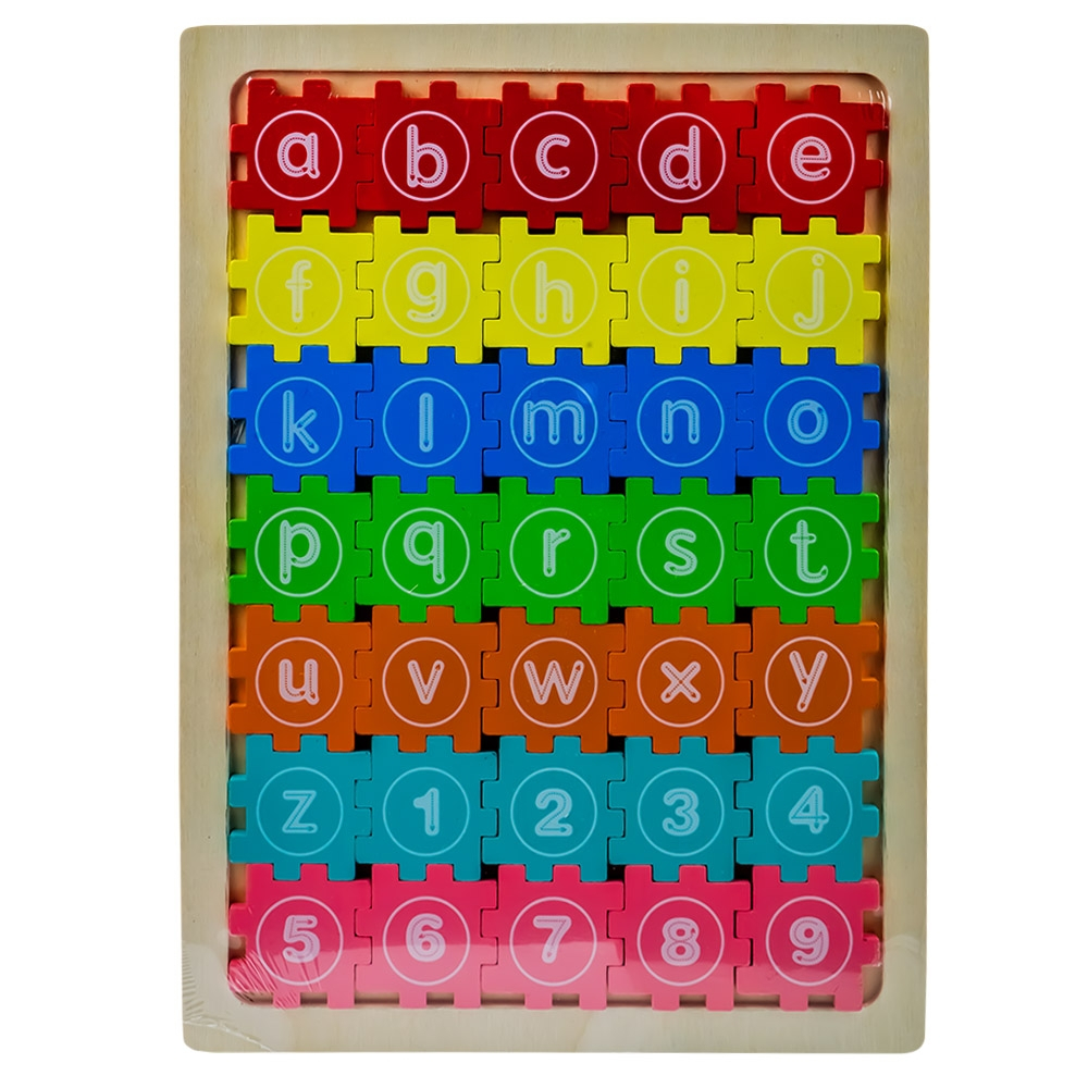 Puzzle din lemn litere/cifre 22.5x30 cm [2]