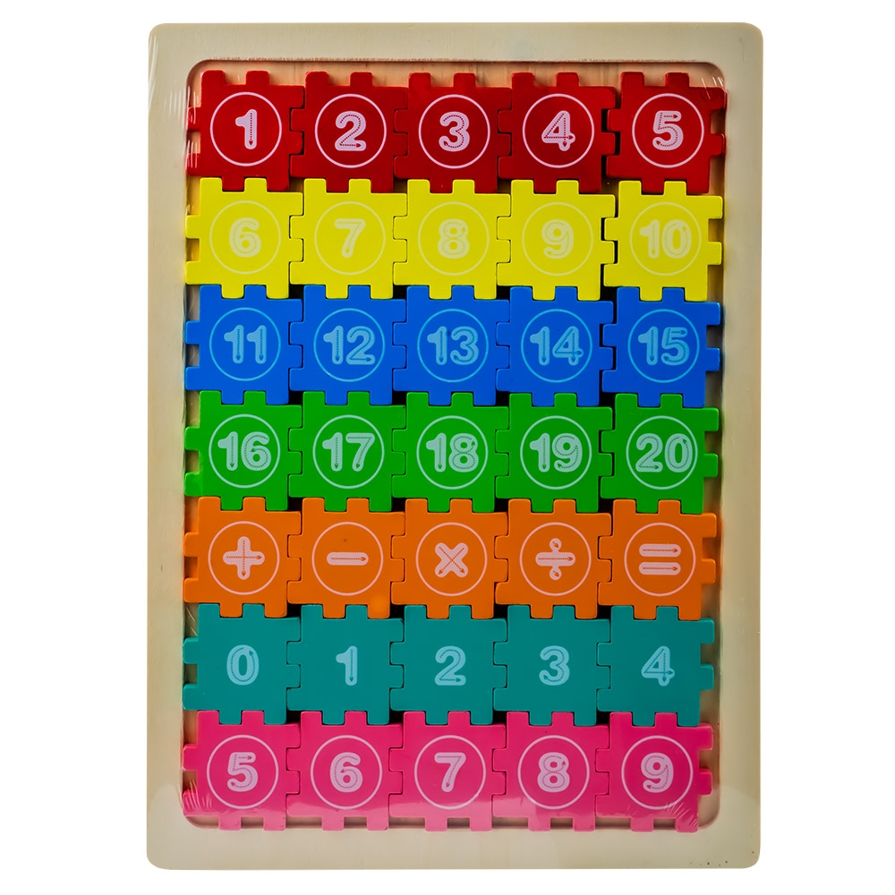 Puzzle din lemn litere/cifre 22.5x30 cm [3]