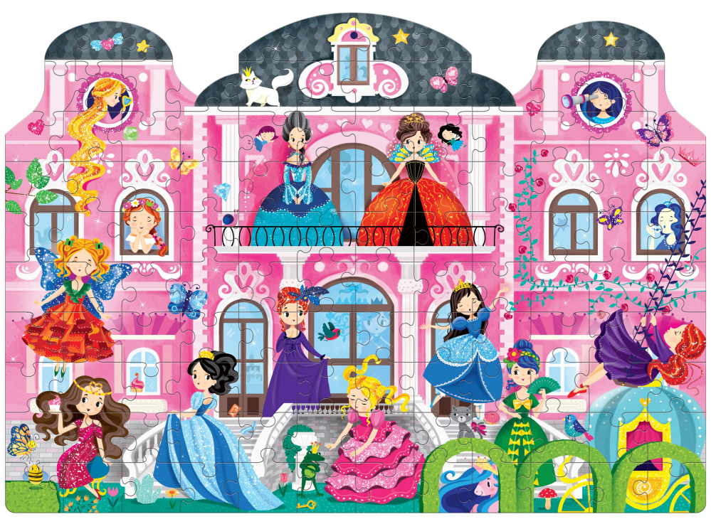 Puzzle cu glitter Mimorello – Printese fabuloase [2]