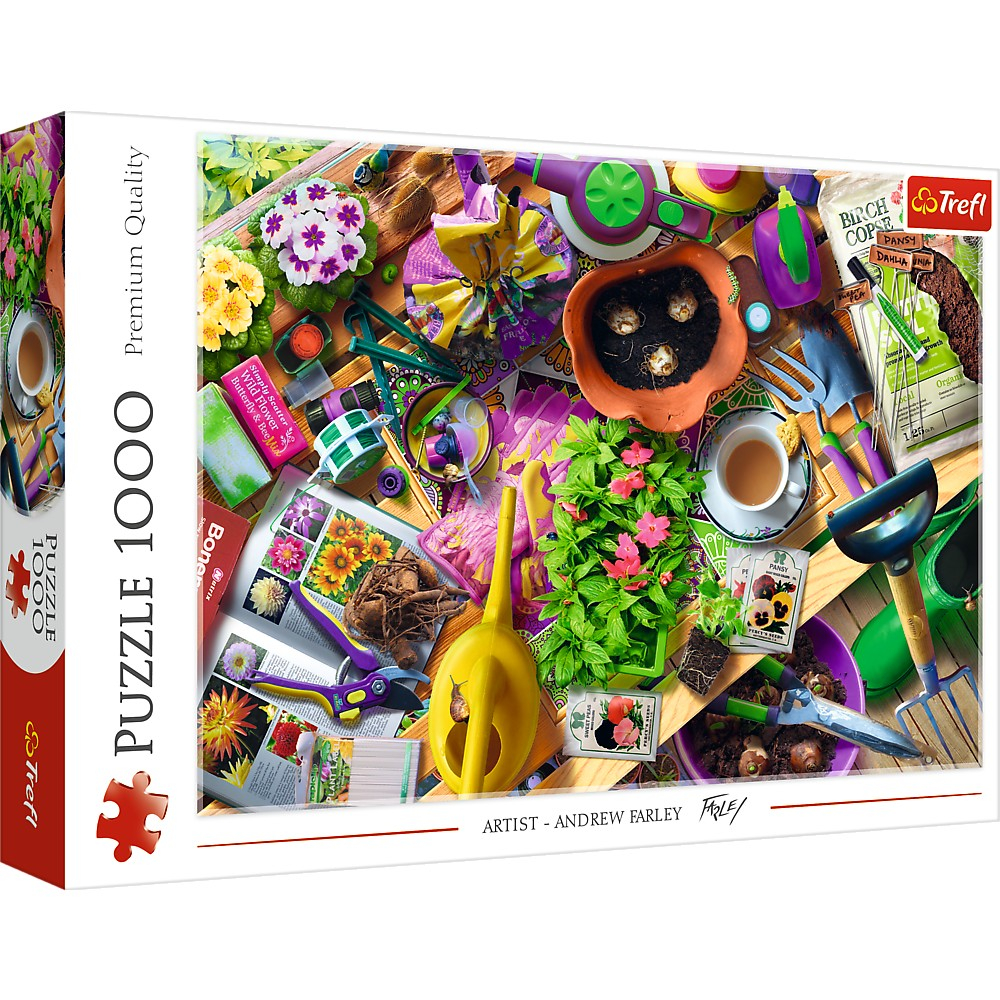 PUZZLE TREFL 1000 ARANJAREA GRADINII ARTIST ANDREW FARLEY [1]