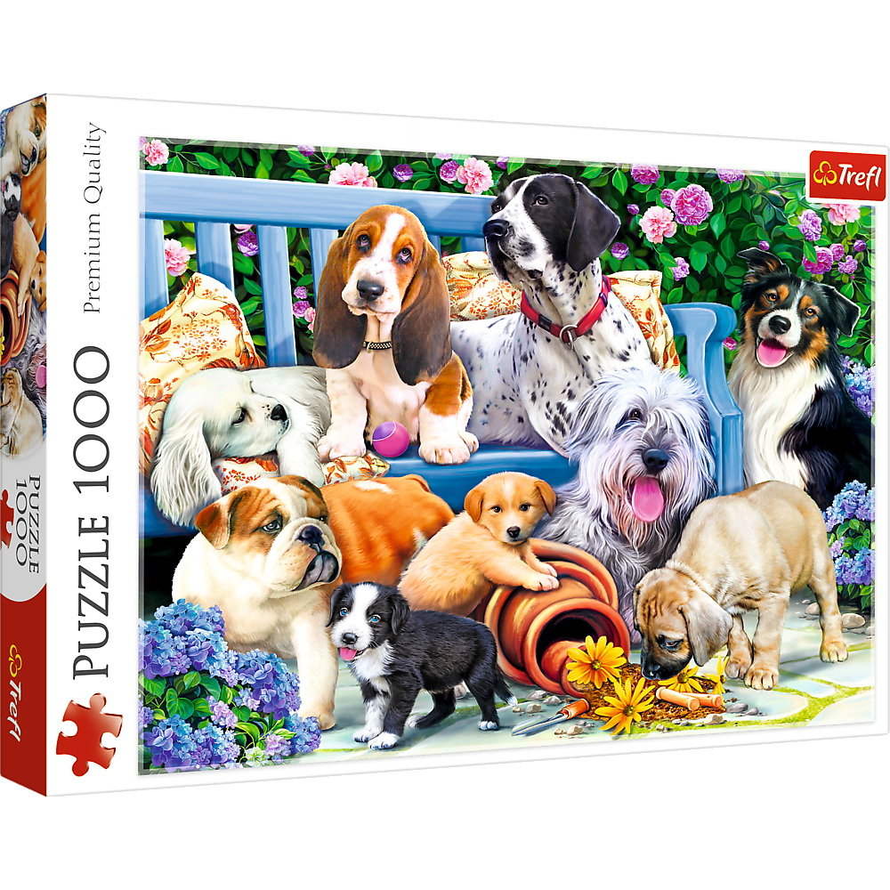 PUZZLE TREFL 1000 CAINI IN GRADINA [1]