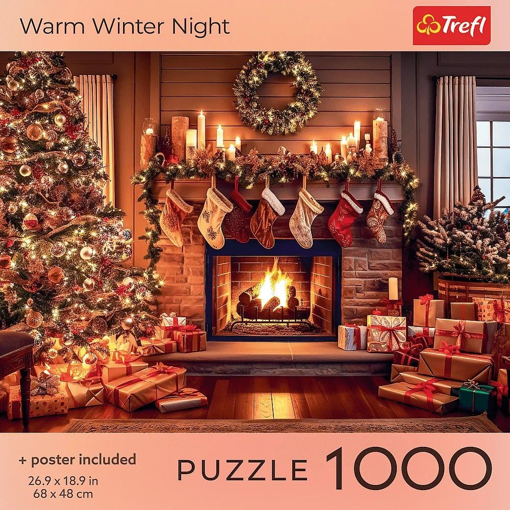 PUZZLE TREFL 1000 COLECTIA SUA NOAPTE CALDA DE IARNA POSTER INCLUS [3]