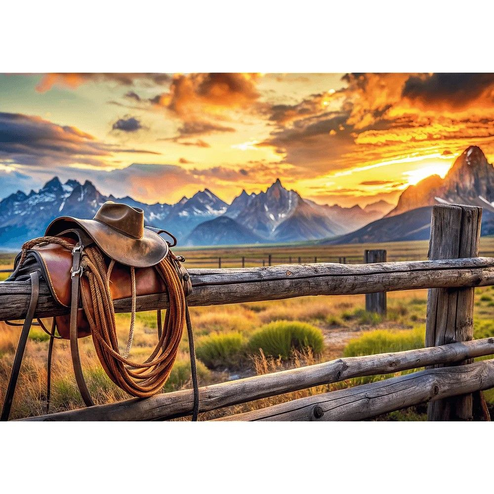 PUZZLE TREFL 1000 COLECTIA SUA VESTUL AMERICAN POSTER INCLUS [2]