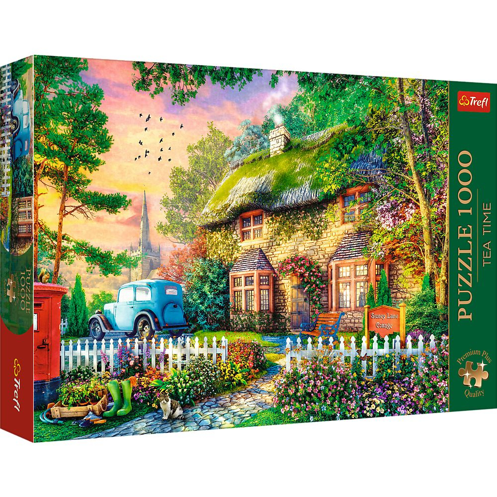 PUZZLE TREFL 1000 PREMIUM PLUS TEA TIME CASUTA STONEY LANE [1]