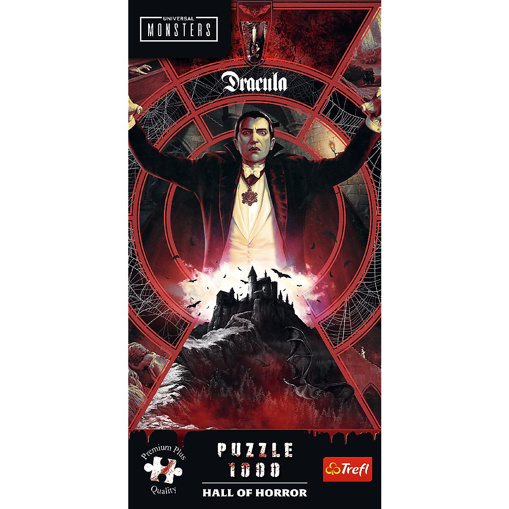 PUZZLE TREFL 1000 PREMIUM PLUS UNIVERSAL MONSTERS SALA GROAZEI DRACULA [3]