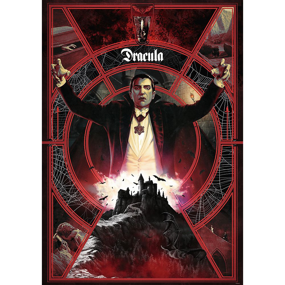 PUZZLE TREFL 1000 PREMIUM PLUS UNIVERSAL MONSTERS SALA GROAZEI DRACULA [2]