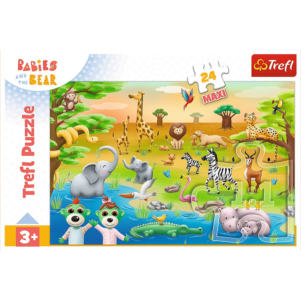 PUZZLE TREFL 24 MAXI BABIES AND THE BEAR SAFARI [3]