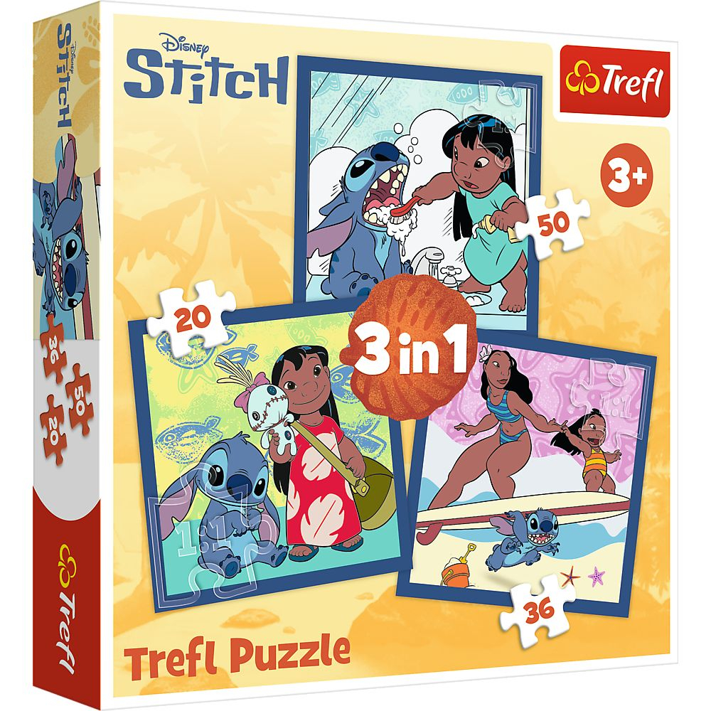 PUZZLE TREFL 3IN1 DISNEY STITCH ORA STITCH [1]