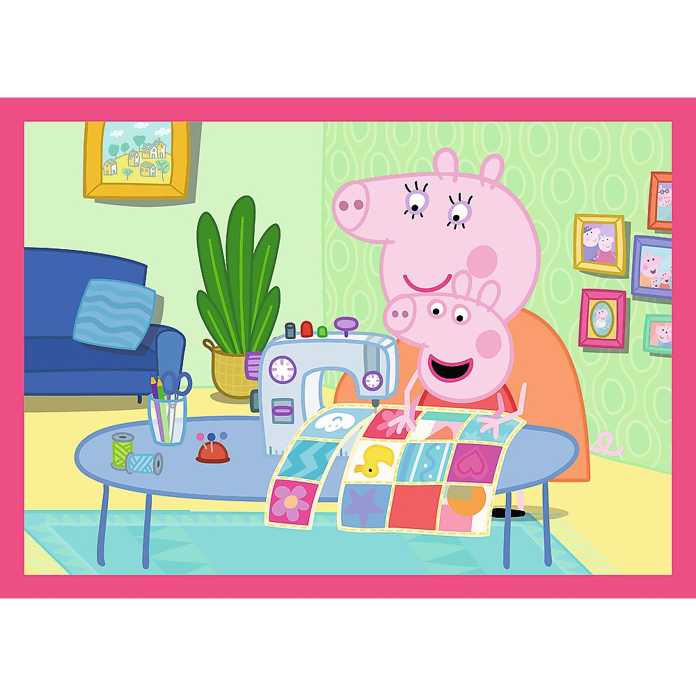 PUZZLE TREFL 4IN1 PEPPA PIG IUBESTE AVENTURILE [4]