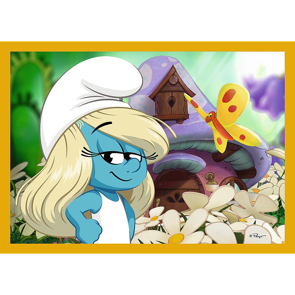 PUZZLE TREFL 4IN1 STRUMFII VIATA IN SATUL STRUMFILOR [2]