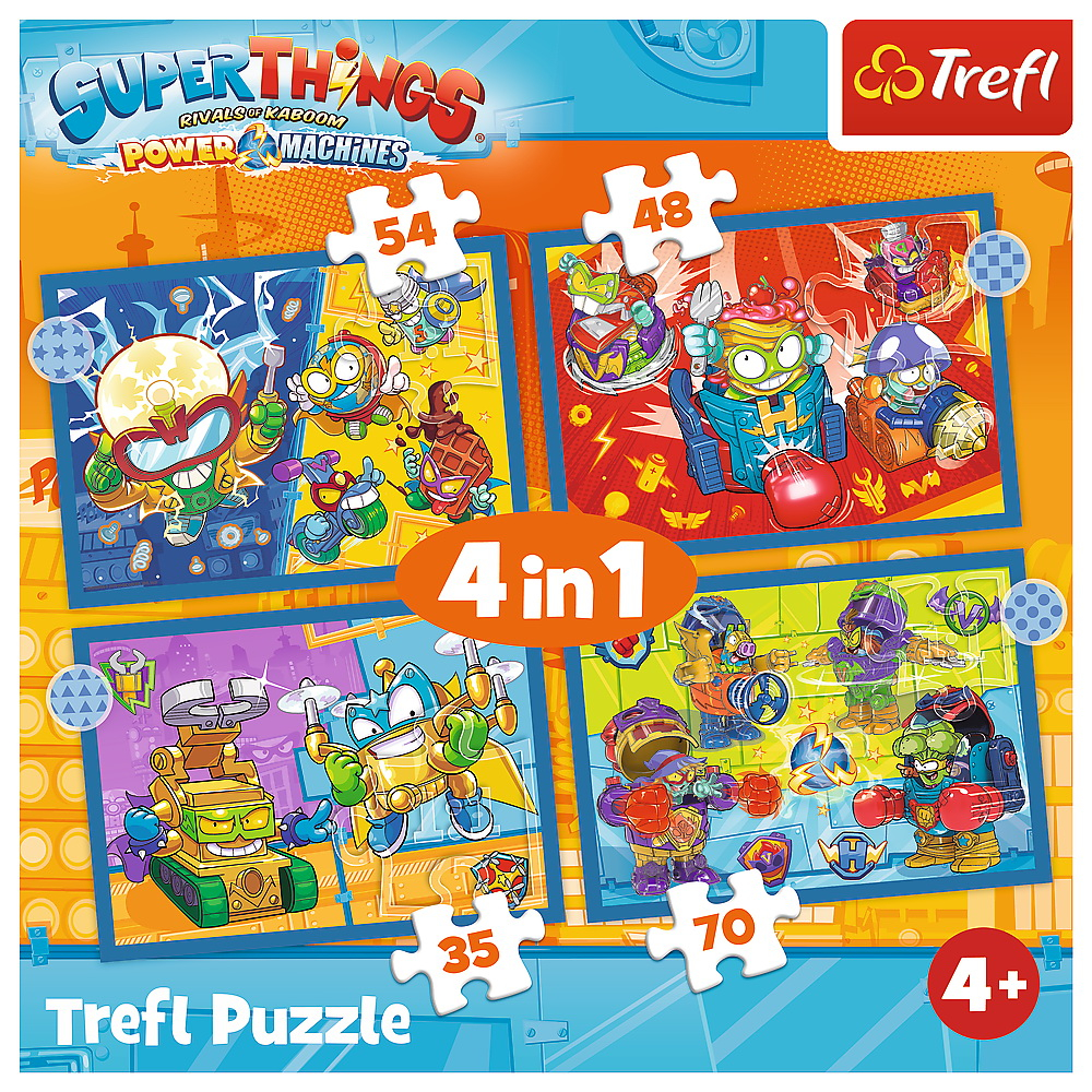 PUZZLE TREFL 4IN1 SUPER THINGS SUPER ACTIUNEA [6]