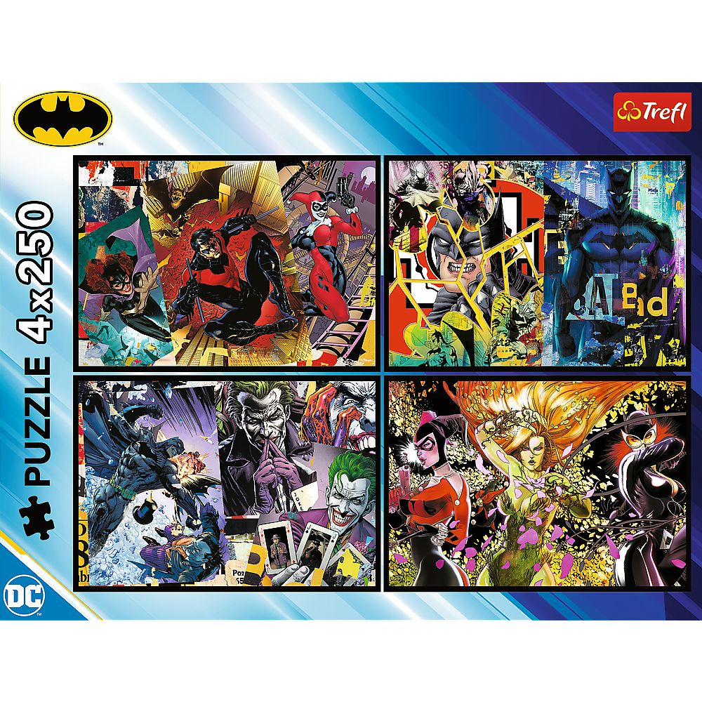 PUZZLE TREFL 4X250 BATMAN DC BATMAN IN ACTIUNE [6]