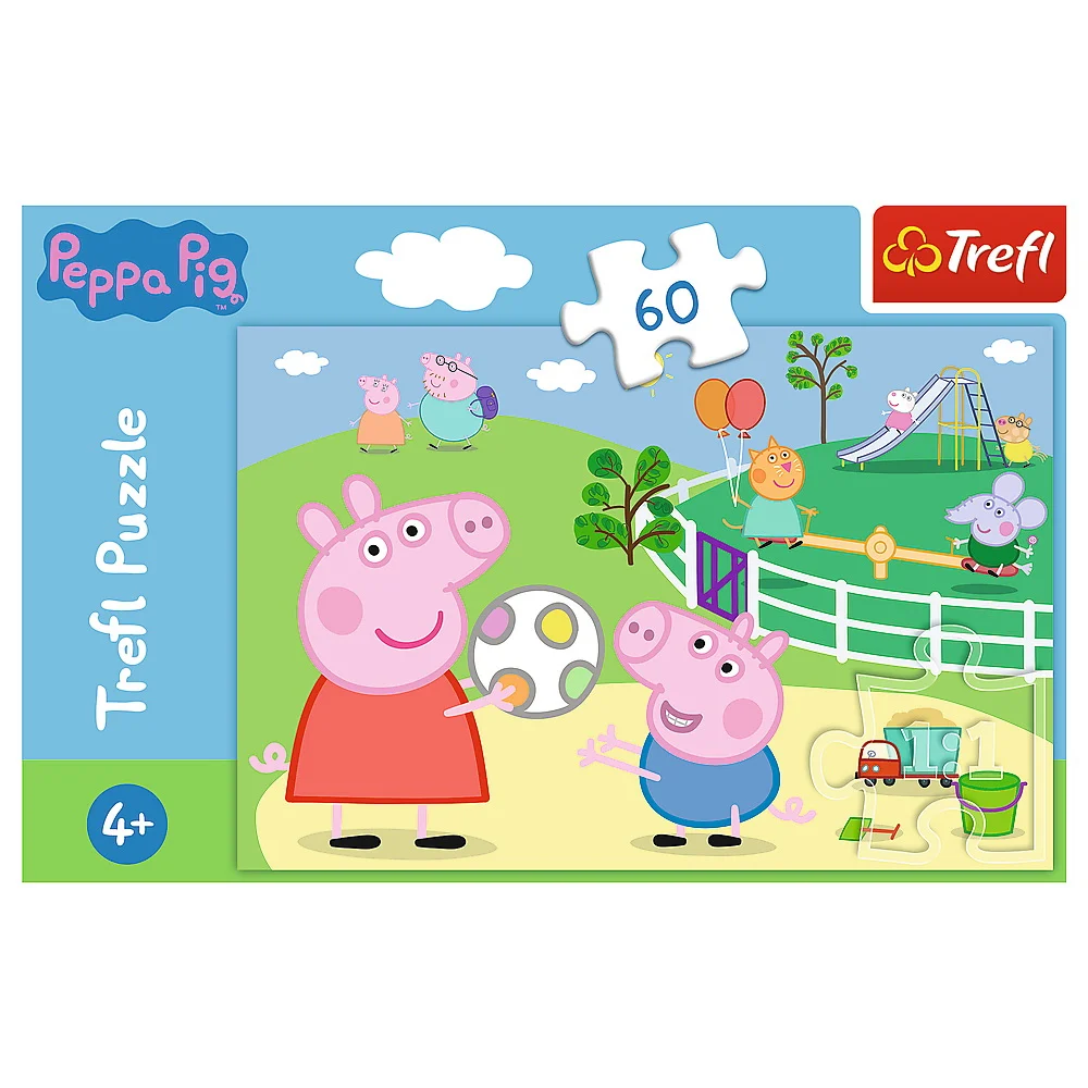Puzzle 60 piese Peppa Pig Distractie cu prietenii Trefl [2]