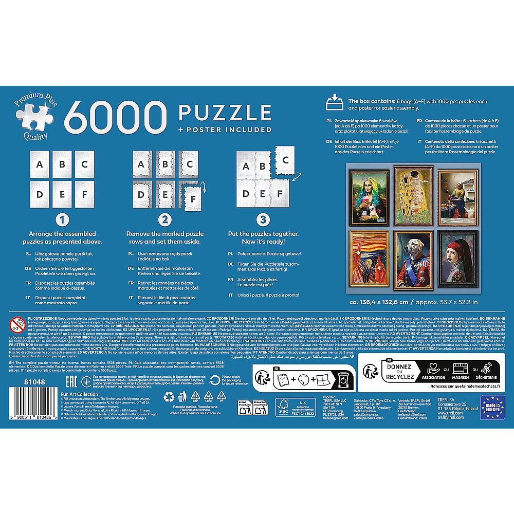 PUZZLE TREFL 6000 PREMIUM PLUS COLECTIE DE ARTA DISTRACTIVA CU POSTER INCLUS [4]