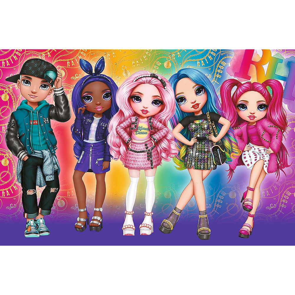 PUZZLE TREFL PRIMO SUPER SHAPE XXL 104 RAINBOW HIGH [2]