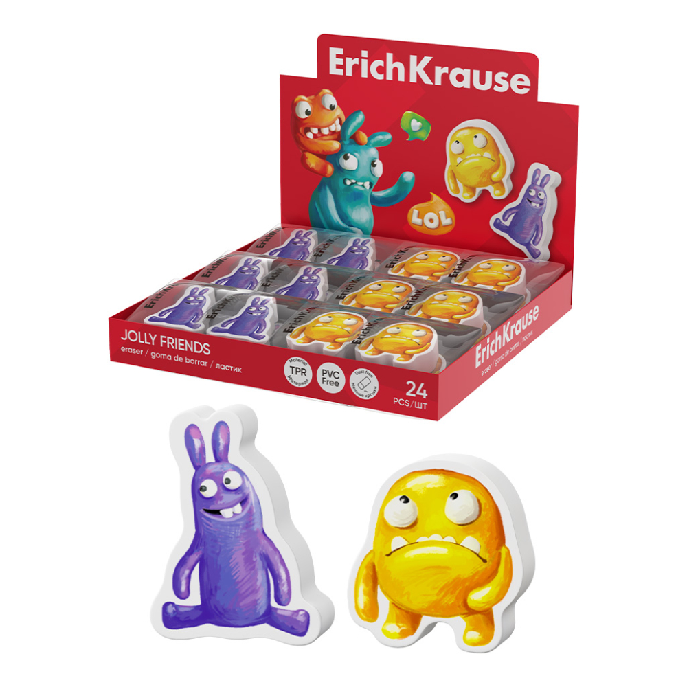 Radiera ErichKrause Jolly Friends 24 x 26 mm modele diferite [2]