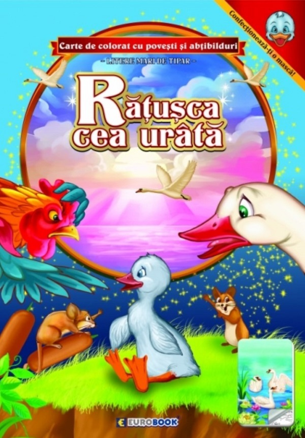 Ratusca cea urata – Carte de colorat cu povesti si abtibilduri [1]