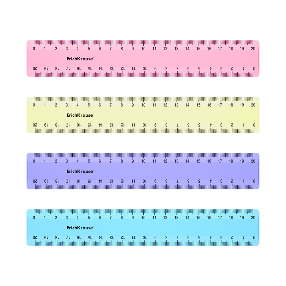 Rigla 20cm 4 culori pastelate Erich Krause [2]