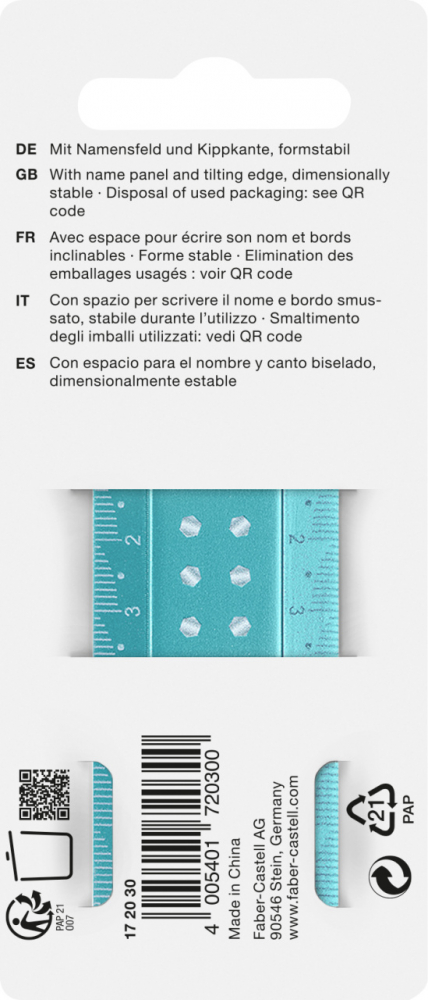 Rigla 30 cm Sparkle Faber-Castell Plastic Reciclat [6]