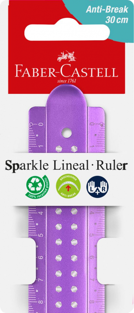 Rigla 30 cm Sparkle Faber-Castell Plastic Reciclat [2]