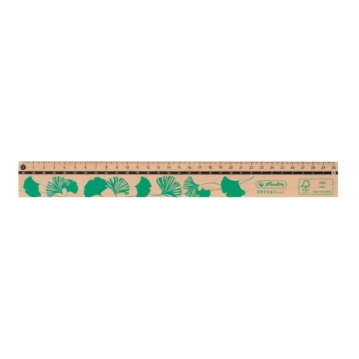 Rigla lemn 100% FSC 30 cm Greenline culori diferite [3]