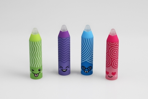 Roller gel cu rescriere 0.5 mm albastru LOL Faces Happy Color [2]