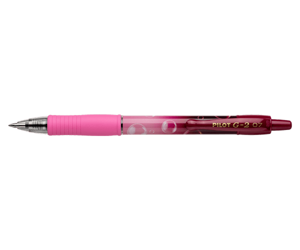Roller gel Pilot G2 Bubble 0.7mm roz scriere albastru [2]