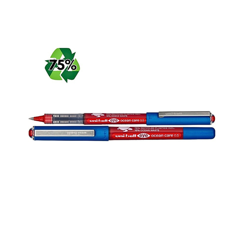 Roller Uni 0.5 mm Eye Ocean Care Micro 75% reciclabil rosu [2]