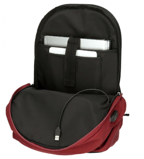 Rucsac Pepe Jeans Aris Evergreen compartiment laptop tableta 31 x 44 x 17 cm rosu inchis [4]